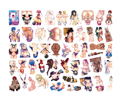 50/100pcs Anime Girl Pinup Sexy Waifu Sticker [+20 STYLES]