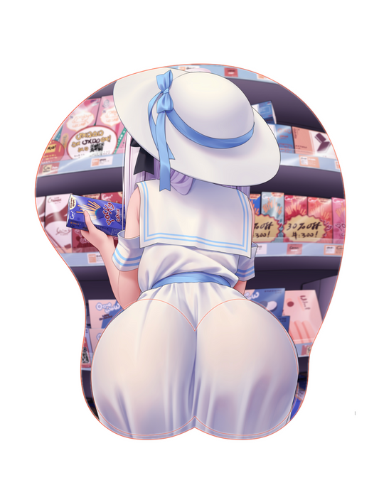 3D Mouse Pad Butt Shopping Girl - SFW / NSFW