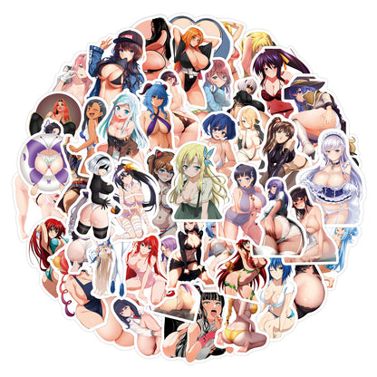 [+20 STYLES] 50PCS Anime Girl Pinup Sexy Waifu Sticker