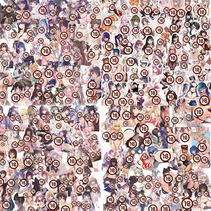 [+20 STYLES] 50PCS Anime Girl Pinup Sexy Waifu Sticker