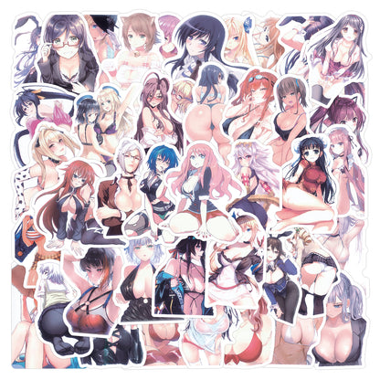 [+20 STYLES] 50PCS Anime Girl Pinup Sexy Waifu Sticker