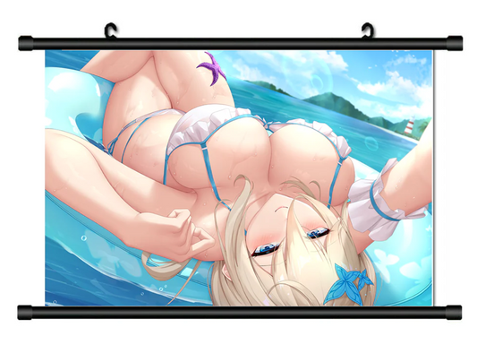 Anime Poster Home Decor Wall Scroll Painting Beach Girl