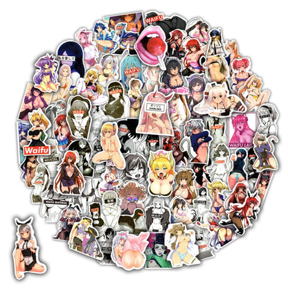 50/100pcs Anime Girl Pinup Sexy Waifu Sticker [+20 STYLES]