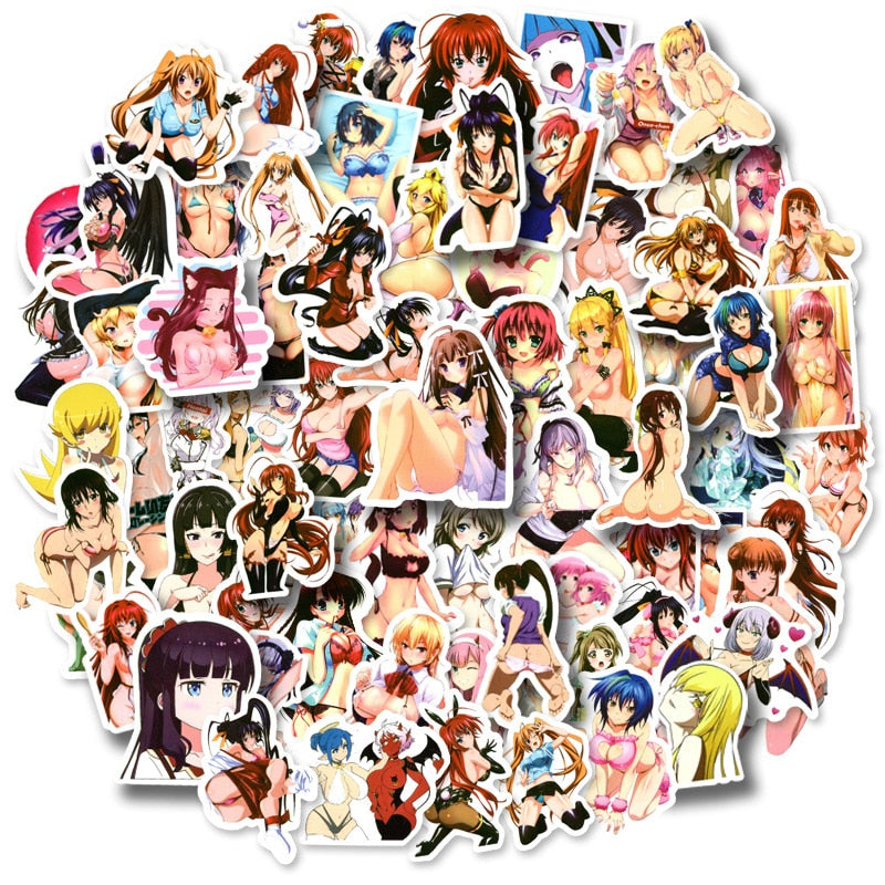50/100pcs Anime Girl Pinup Sexy Waifu Sticker [+20 STYLES]