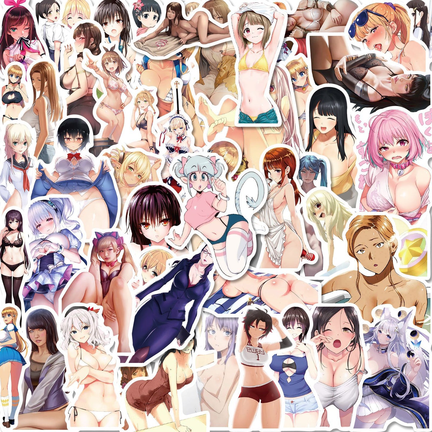 50/100pcs Anime Girl Pinup Sexy Waifu Sticker [+20 STYLES]