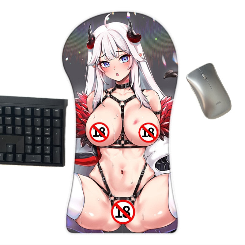[+20 Characters] 3D Full Body Mouse Pad Arm Wrist Rest Anime Sexy Oppai Pad