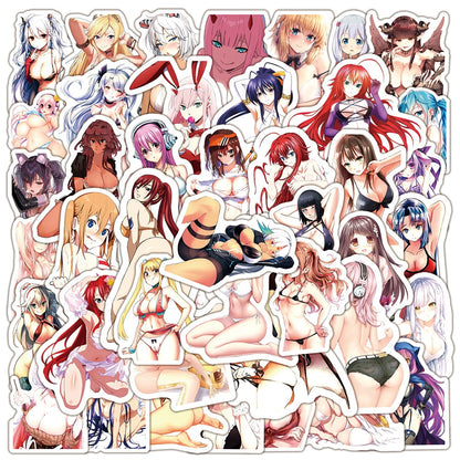 50/100pcs Anime Girl Pinup Sexy Waifu Sticker [+20 STYLES]