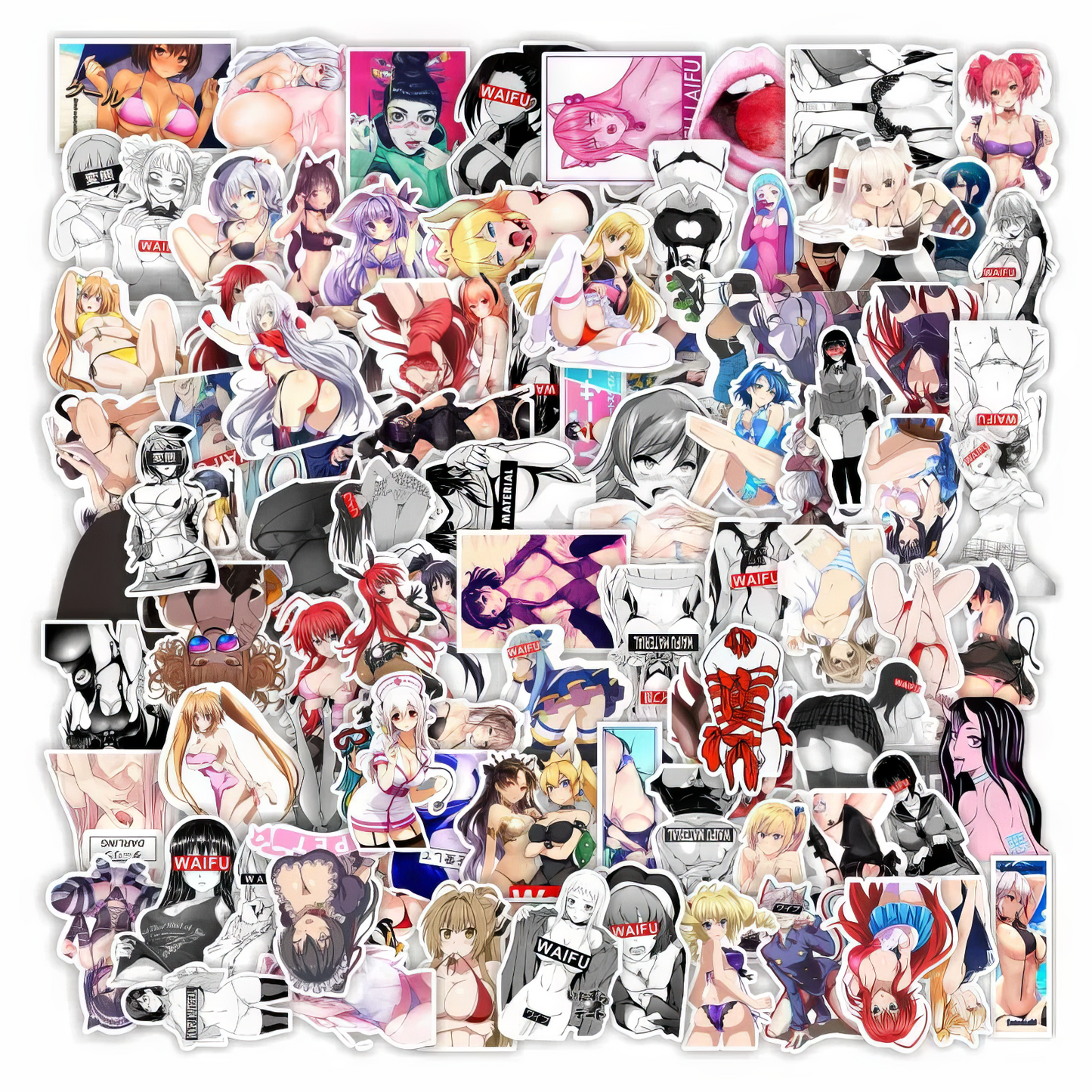 [+20 STYLES] 50PCS Anime Girl Pinup Sexy Waifu Sticker