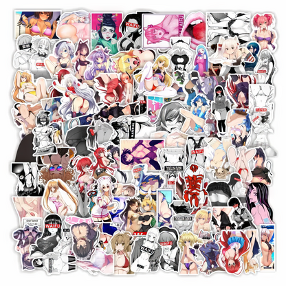 [+20 STYLES] 50PCS Anime Girl Pinup Sexy Waifu Sticker