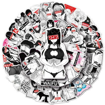 10/30/50PCS Anime Waifu Sexy Stickers Laptop Decal