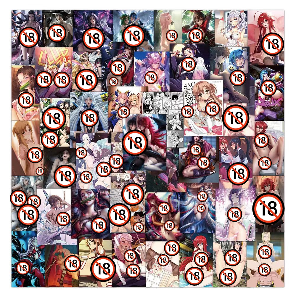50/100pcs Anime Girl Pinup Sexy Waifu Sticker [+20 STYLES]