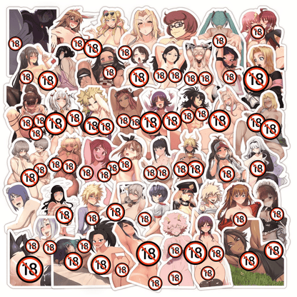[+20 STYLES] 50PCS Anime Girl Pinup Sexy Waifu Sticker