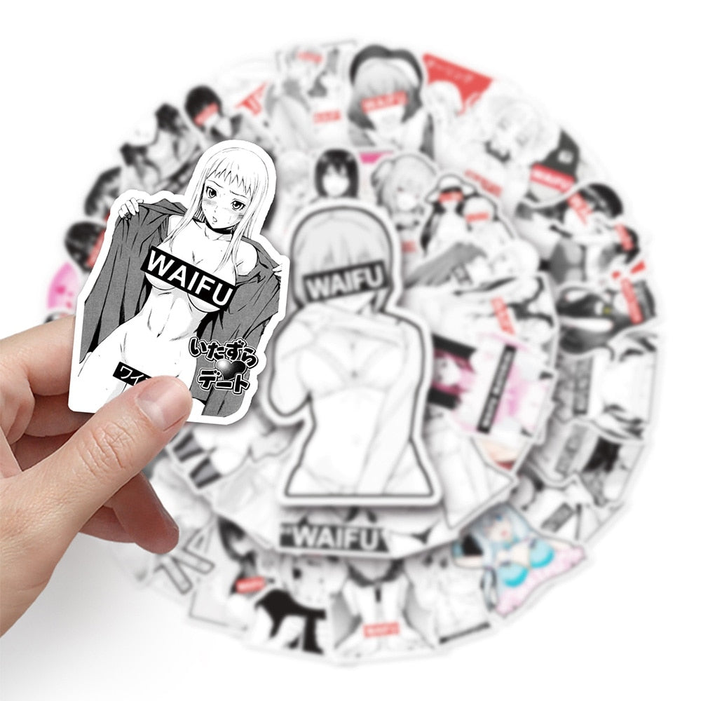 10/30/50PCS Anime Waifu Sexy Stickers Laptop Decal