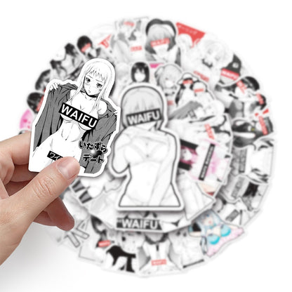 10/30/50PCS Anime Waifu Sexy Stickers Laptop Decal
