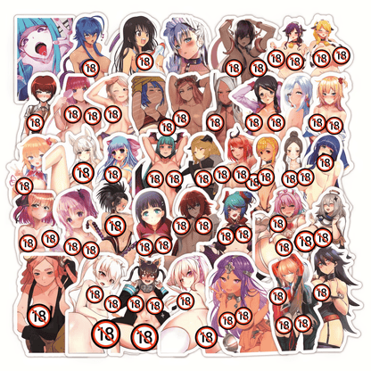 [+20 STYLES] 50PCS Anime Girl Pinup Sexy Waifu Sticker