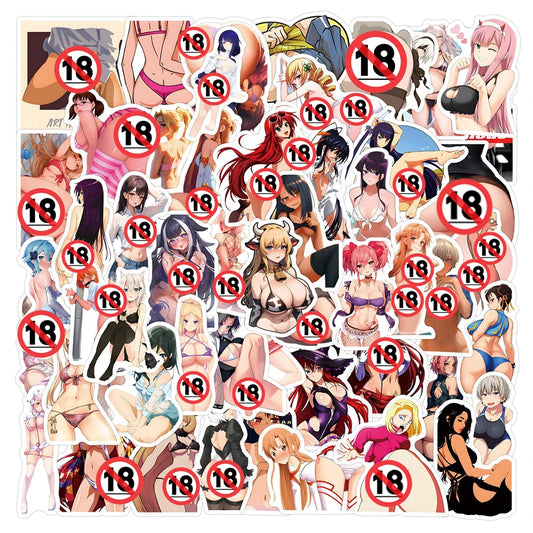 10/30/50/110Pcs Adult Anime Girls Stickers