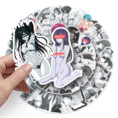 10/30/50Pcs Stickers Anime Sexy Waifu Pinup Girl Bunny