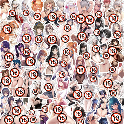 50/100pcs Anime Girl Pinup Sexy Waifu Sticker [+20 STYLES]
