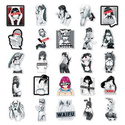 10/30/50Pcs Stickers Anime Sexy Waifu Pinup Girl Bunny