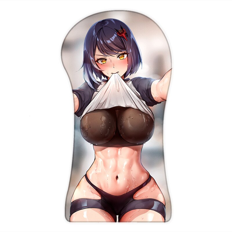 [+20 Characters] 3D Full Body Mouse Pad Arm Wrist Rest Anime Sexy Oppai Pad