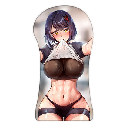 [+20 Characters] 3D Full Body Mouse Pad Arm Wrist Rest Anime Sexy Oppai Pad