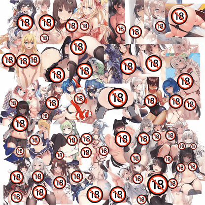 [+20 STYLES] 50PCS Anime Girl Pinup Sexy Waifu Sticker