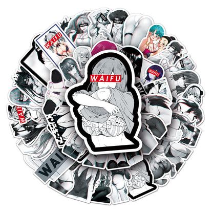 10/30/50Pcs Stickers Anime Sexy Waifu Pinup Girl Bunny