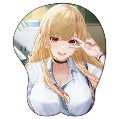 3D Boobs Mousepad Anime Marin with Wrist Oppai Gel - 8 versions