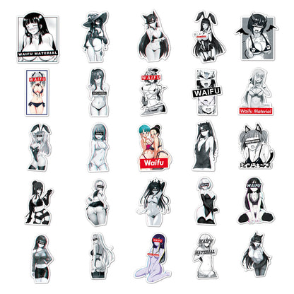 10/30/50Pcs Stickers Anime Sexy Waifu Pinup Girl Bunny