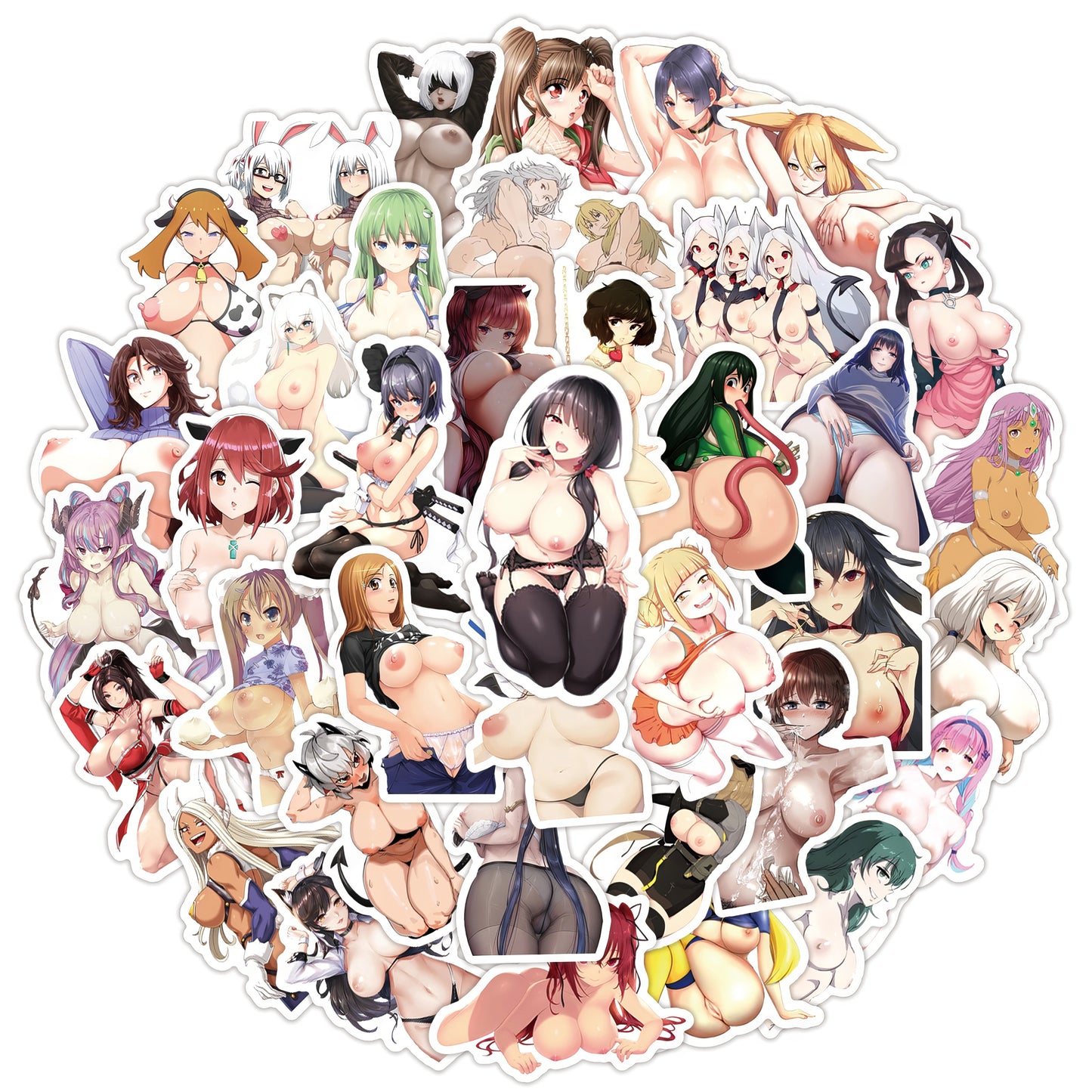 [+20 STYLES] 50PCS Anime Girl Pinup Sexy Waifu Sticker