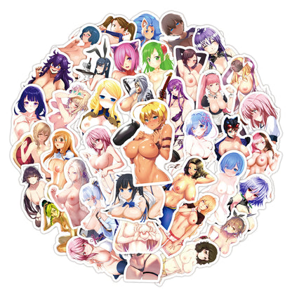 [+20 STYLES] 50PCS Anime Girl Pinup Sexy Waifu Sticker