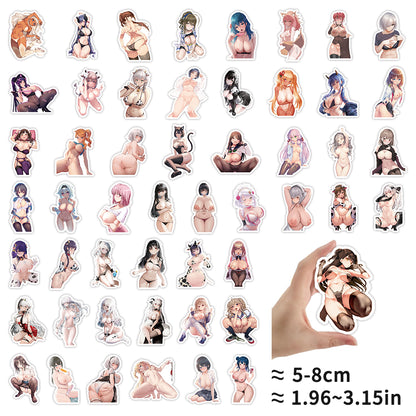 50 pcs - Stickers Girls Anime - Waifu Ecchi Manga Sexy