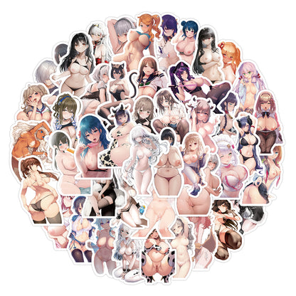 50 pcs - Stickers Girls Anime - Waifu Ecchi Manga Sexy