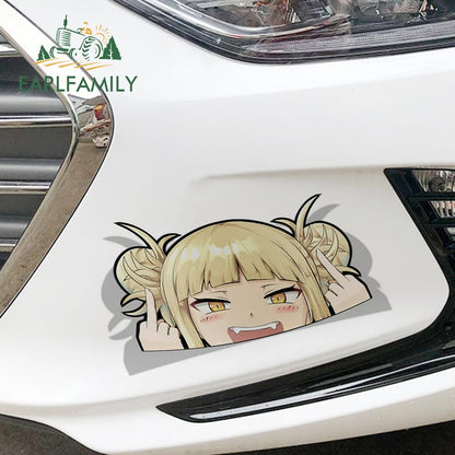 Sticker Anime Peek Peeker - Funny Waifu Stickers - Vinyl Stickers Laptop - Cars Bumper Stickers - 13cm