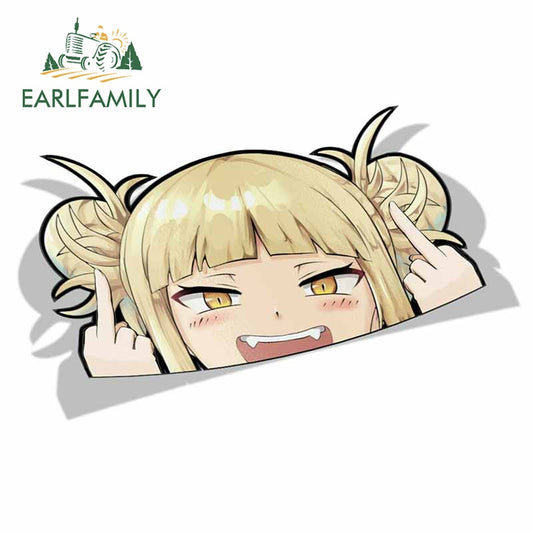 Sticker Anime Peek Peeker - Funny Waifu Stickers - Vinyl Stickers Laptop - Cars Bumper Stickers - 13cm