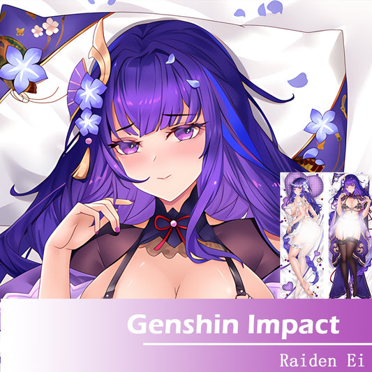 Dakimakura Anime Genshin Impact Raiden Shogun Fan Made Merchandise