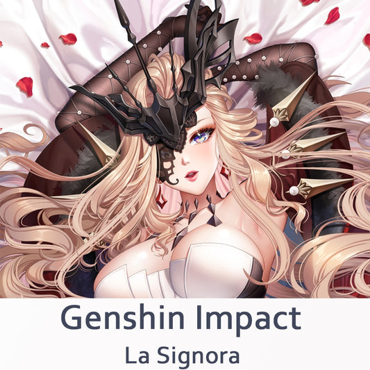 Dakimakura Genshin Impact La Signora Body Pillow Case Fan Made Merchandise
