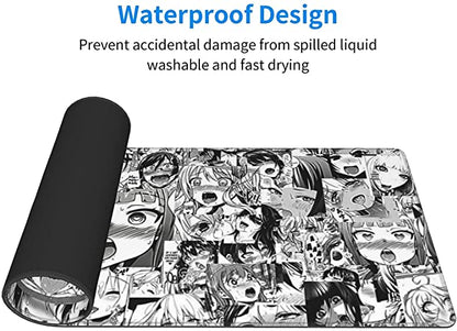 Anime Ahegao Desk Mat - Large Mouse Pad Hentai Manga - Gaming Gift