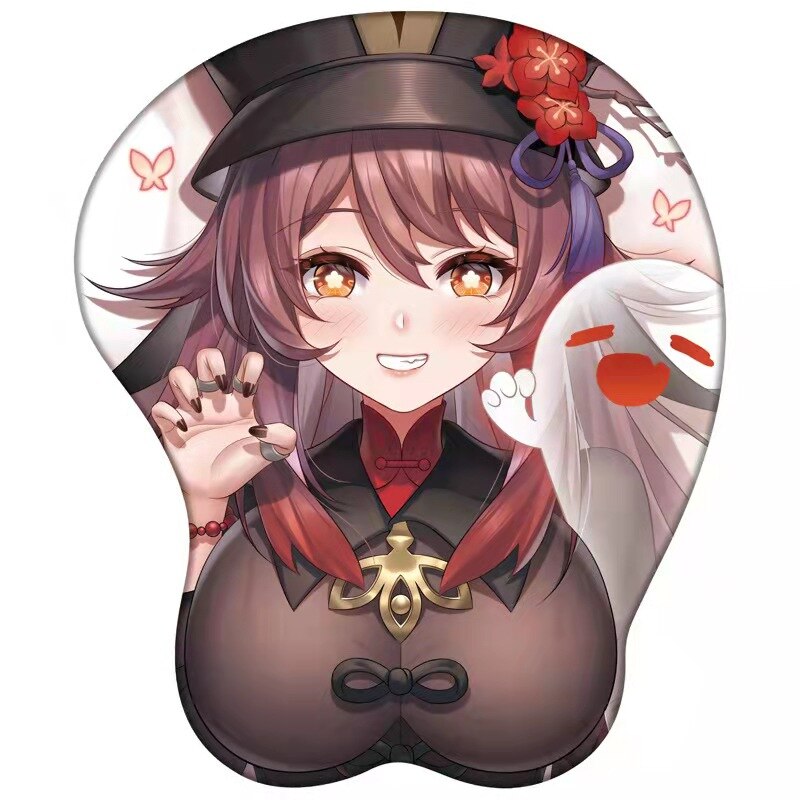 3d mousepad hutao, boobs mousepad genshin, oppai mousepad, genshin impact mousepad, genshin boobs mouse pad,