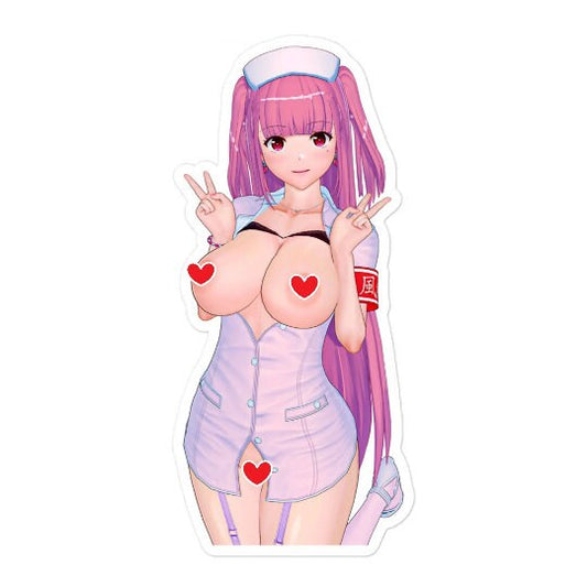 Sexy Nurse Waterproof Sticker - Ecchi Anime
