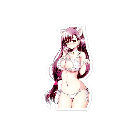 Waterproof Sticker Sexy Girl Cat Manga - Ecchi Anime Waifu