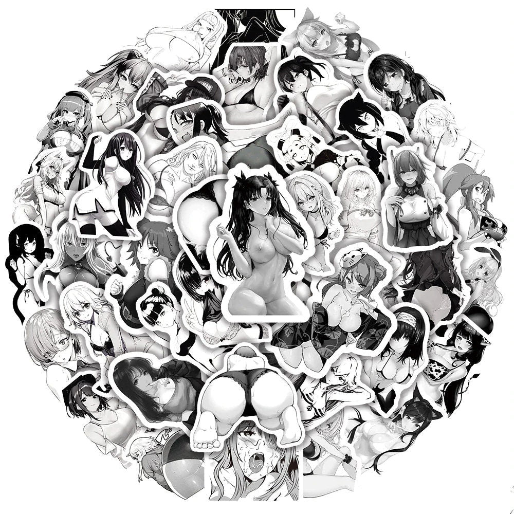 100 pcs Sexy Anime Sticker Lewd - Waifu Ecchi Manga Anime