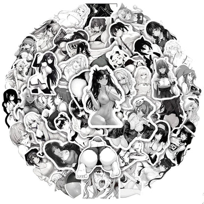 100 pcs Sexy Anime Sticker Lewd - Waifu Ecchi Manga Anime