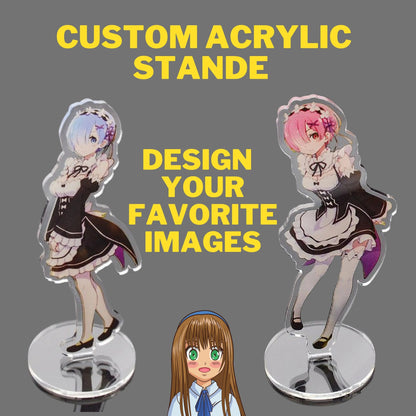 Custom Acrylic Stand - Clear - Holo