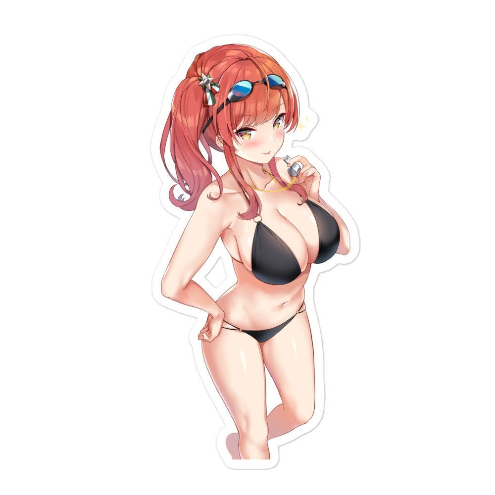 Waterproof Sticker Sexy Girl Bikini Manga - Ecchi Anime Waifu