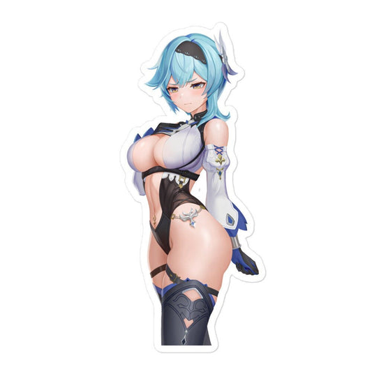 Anime Sexy Girl Sticker Eula Genshin Impact Waterproof Waifu - Fan made merchandise