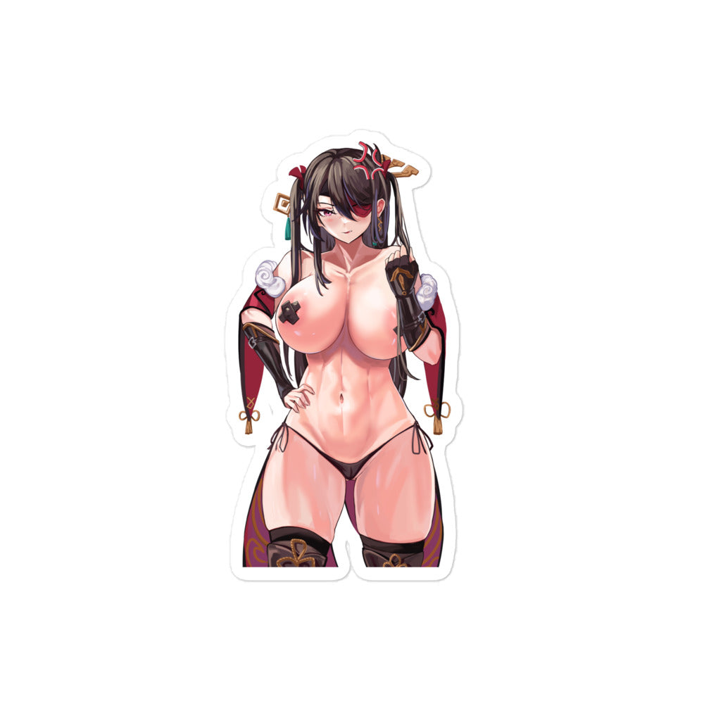 Anime Sexy Girl Sticker Beidou Genshin Impact Waterproof Waifu - Fan made merchandise