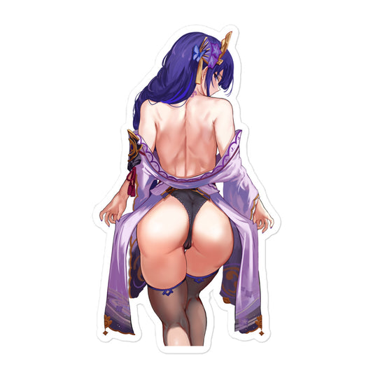 Anime Sexy Girl Sticker Shogun Raiden Genshin Impact Waterproof Waifu - Fan made merchandise
