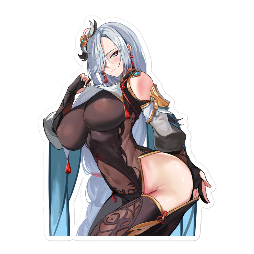 Anime Sexy Girl Sticker Shenhe Genshin Impact Waterproof Waifu - Fan made merchandise