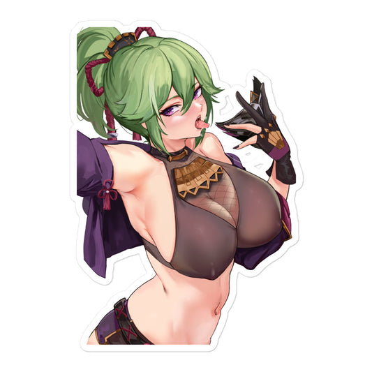 Anime Sexy Girl Sticker Kuki Genshin Impact Waterproof Waifu - Fan made merchandise